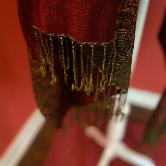 Reversible Paisley Pashmina Wrap - Picture 7 of 8